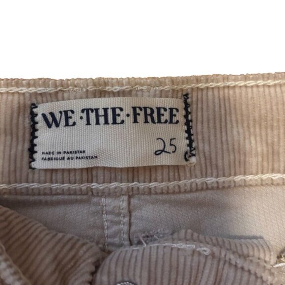 Free People We The Free Risk Taker High Rise Ivory Cord Jeans Size 25 NWT - Picture 4 of 7
